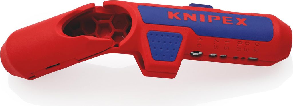 Knipex ErgoStrip, Schutzisolierung, 93 g, Blau, Rot Produktbild 