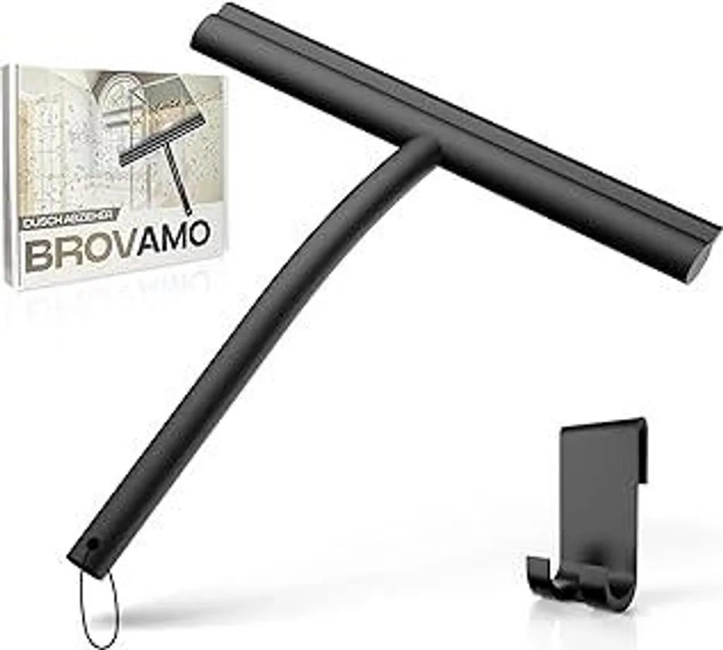 Tergivetro Doccia Brovamo Nero: Stop al Calcare Senza Fatica