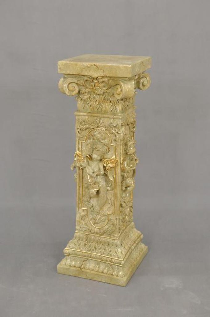 Design Säule Amoretten Skulpturen Figuren Dekoration Deko Ständer Blumen Sockel