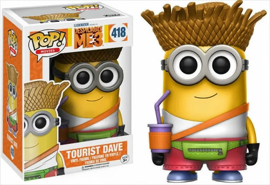 Cadeau Fan Minions : Figurine Funko Pop Dave Touriste Despicable Me 3 418