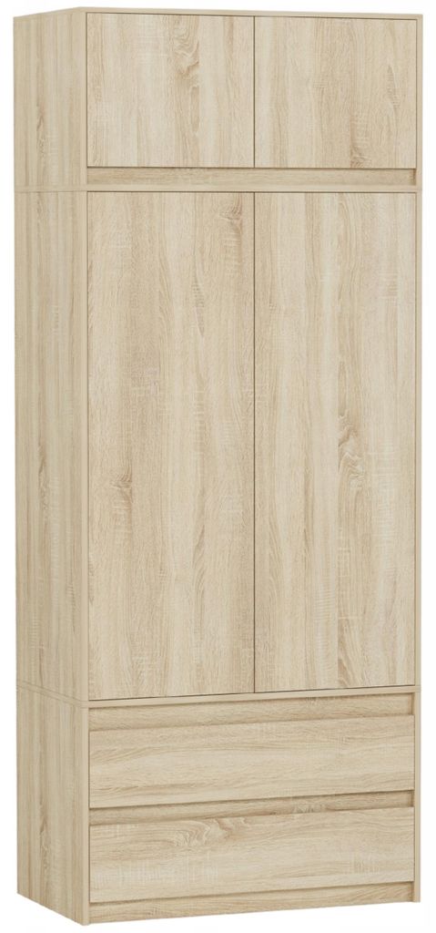 Skříň šatna s nástavcem 90x234 cm FRAMIRE B-9-NTIP sonoma Obrázek produktu 