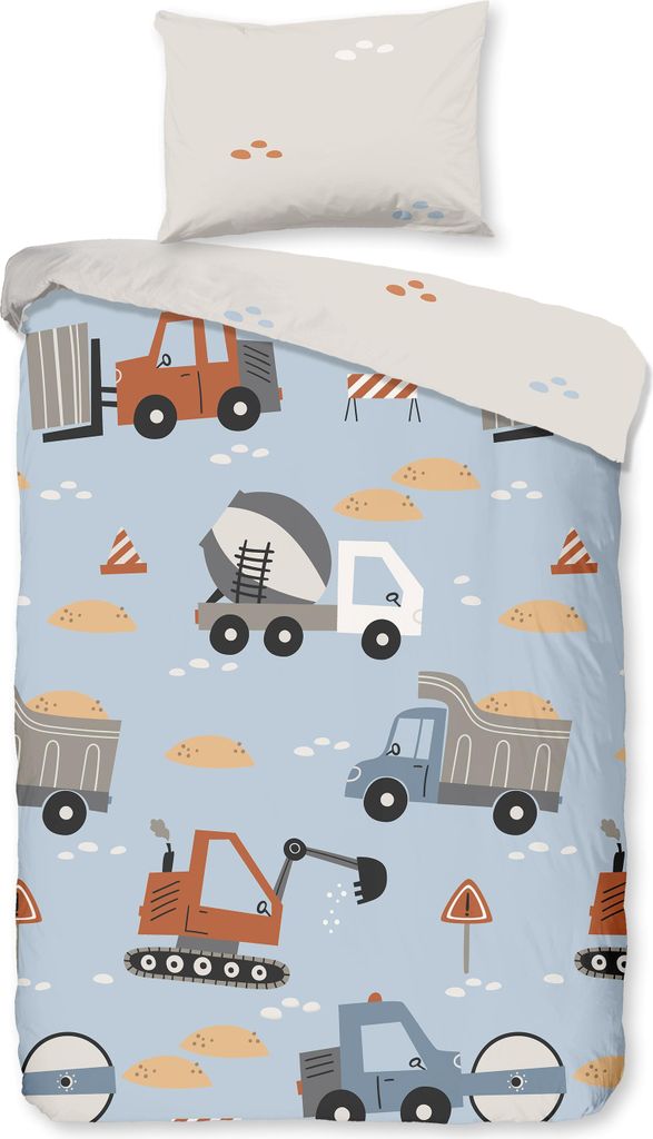 Duvet cover Good Morning 100x135 + 1* 40x60 cm - excavator, Produktbild 