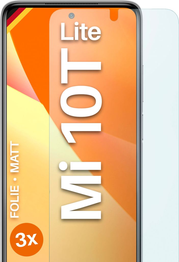 moex 3x Schutzfolie kompatibel mit Xiaomi Mi 10T Lite - Displayschutzfolie Anti Reflex Folie, Matt