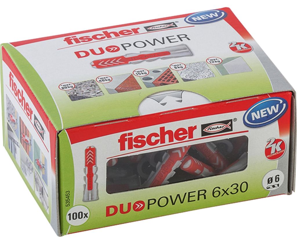 fischer Duopower 6 x 30, balenie po 100 ks. Obrázok produktu 