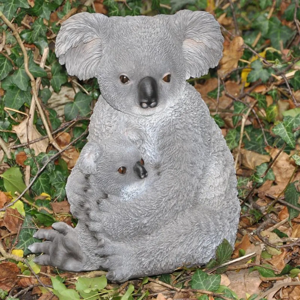 Statue de jardin koala décorative pour aménagement extérieur zen