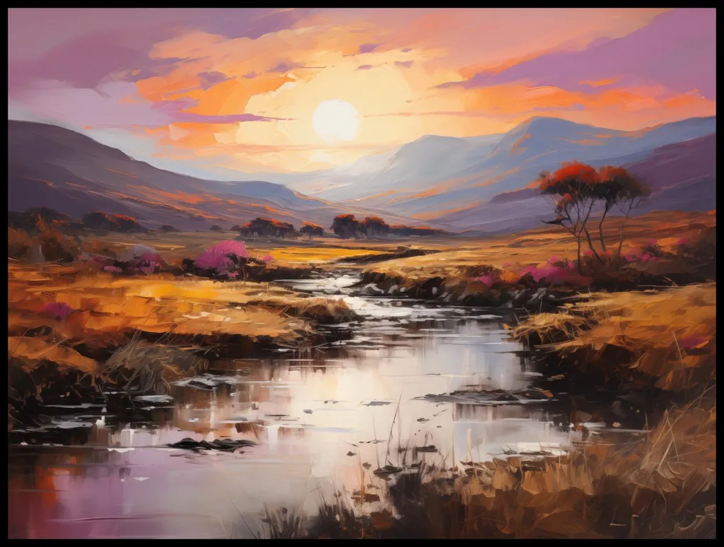 Poster Paesaggio Tramonto 100x75 - Arredamento Moderno Nature Art