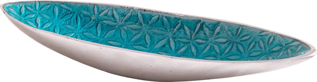Schiffhalter Blume des Lebens aus Aluminium c 27x8cm Räuchergefäß