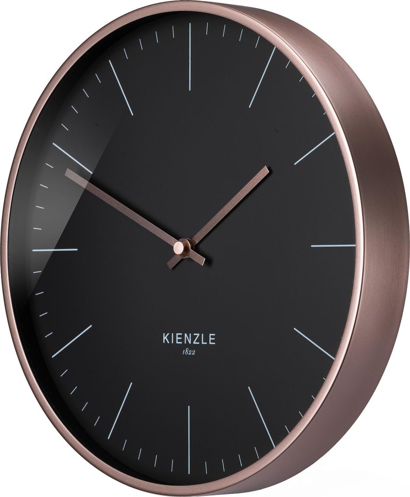 KIENZLE DCF Funk-Wanduhr rose gold / schwarz, 25 cm