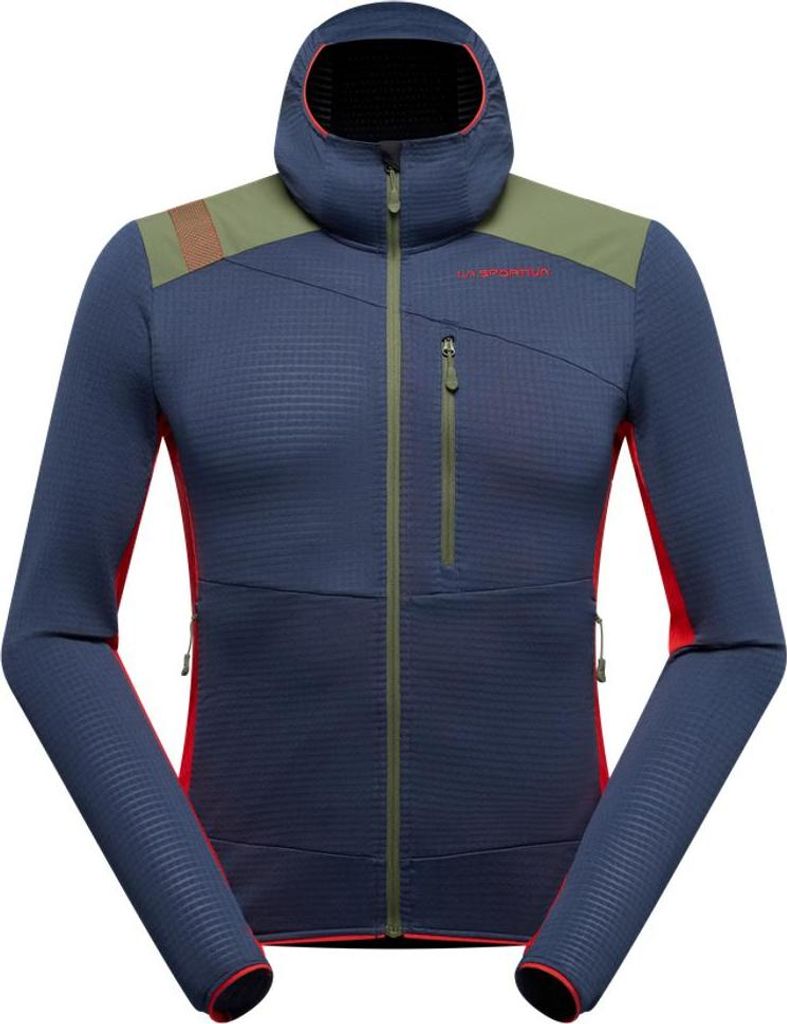 Aequilibrium Thermal Hoody M, Night Sky/Mountain Red, XXL, ZAMF023B46R242XL, Mountaineering Herren Fleece - La Sportiva