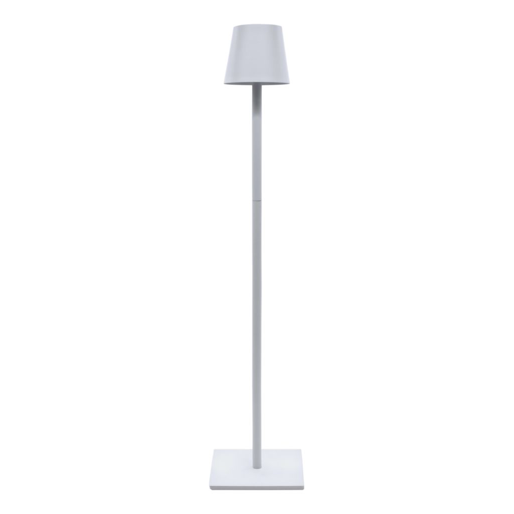 LED Akku Metall Stehlampe weiß USB aufladbar - 123 x 16 cm - Wohnzimmer Standleuchte dimmbar mit Touch Steuerung kabellos - Deko Leuchte kalt und warm weiß