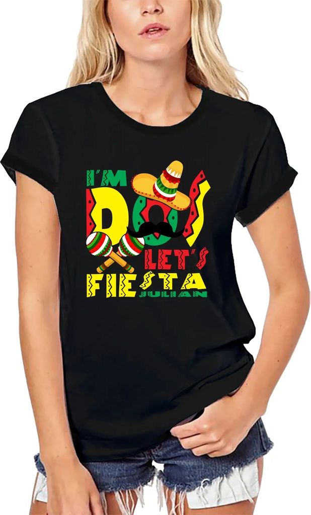 Damen Grafik T-Shirt aus Biobaumwolle Let's fiesta julian - lustige traditionelle mexikanische – Let's Fiesta Julian - Fun Traditional Mexican