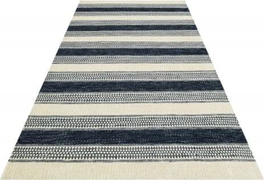 Tapis de salon Kelim Munnar gris 120x180 cm - Décoration style scandinave