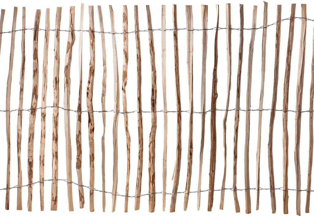 KADAX Zaun aus Hasel "Karo", witterungsbeständige Staketen, Naturprodukt, abstand 4-6cm, 120cm