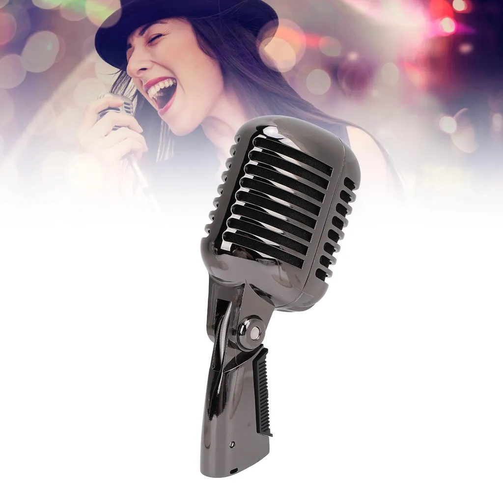 Microphone rétro pour podcast et scène dynamique cardioïde universel