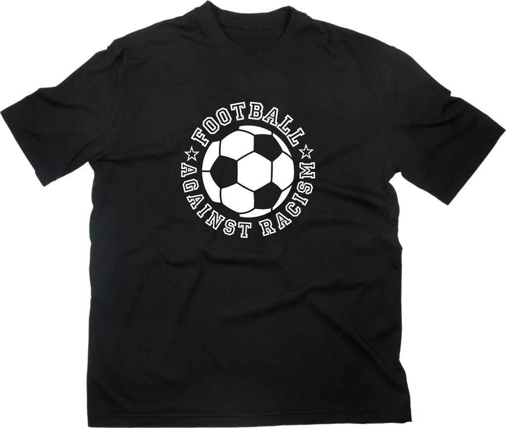 Styletex23 T-Shirt Football Against Racism, schwarz, XXL