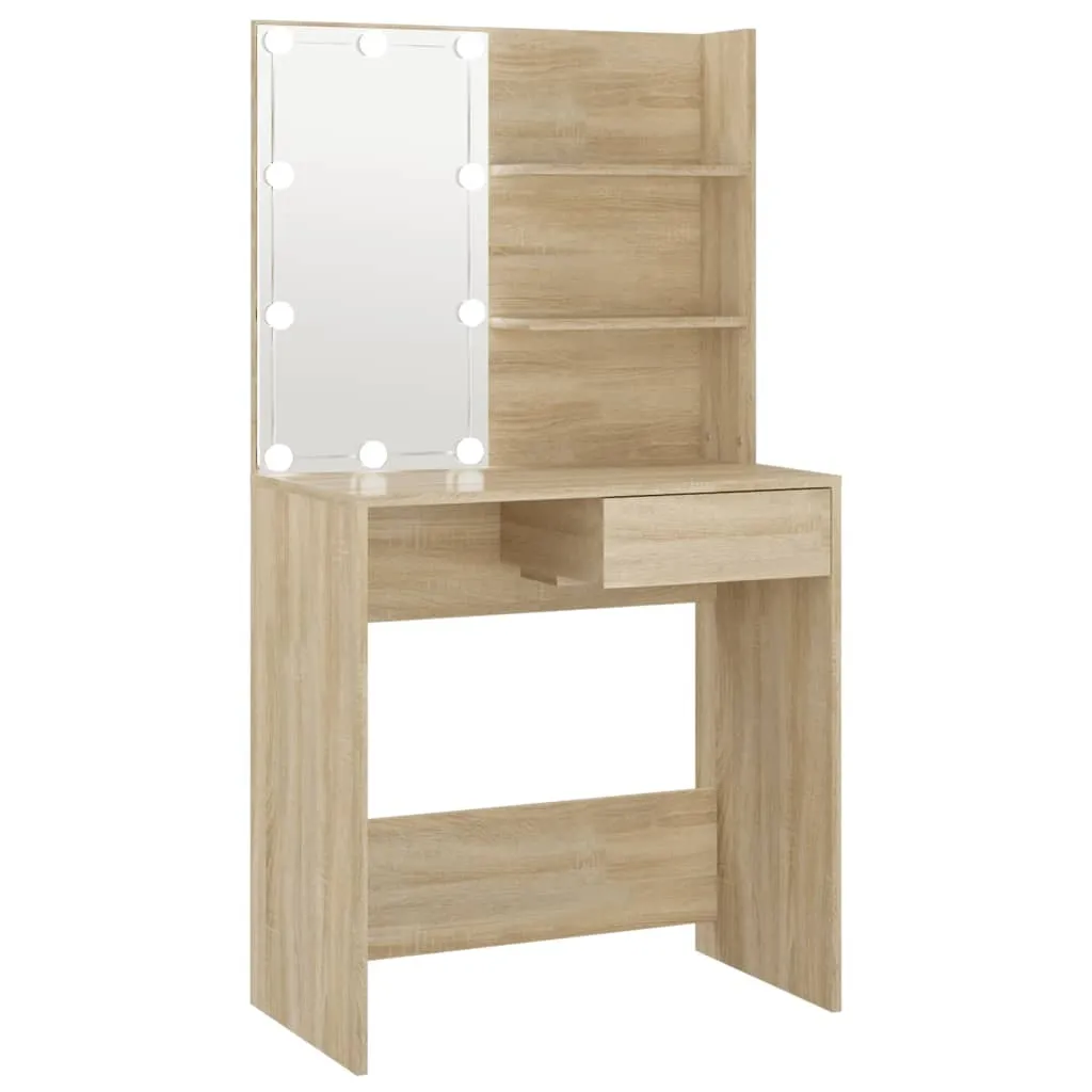 Consolle Alta LED Rovere Sonoma 74,5x40x141 cm | Design Contemporaneo