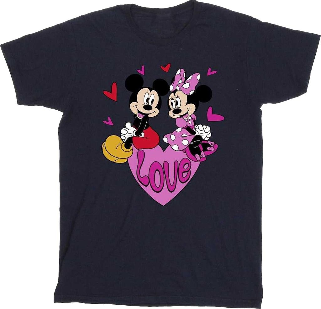 Disney - "Love" T-Shirt für Herren BI54487 (S) (Dunkles Marineblau)