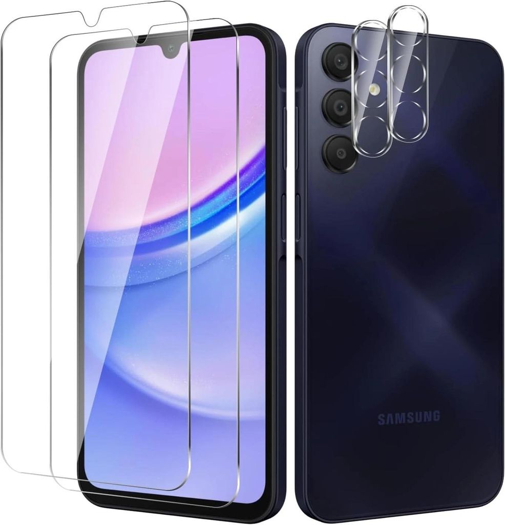 4in1 Set für Samsung Galaxy A56 2x Display Schutzglas + 2x Kameraschutz 9H Panzerfolie