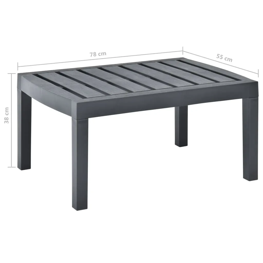 Table de jardin anthracite 78 cm résistante aux intempéries et durable