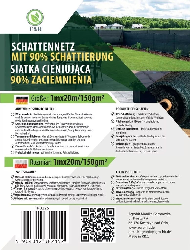 Zaunblende Sichtschutz 150g/m² Schattiernetz Windschutz Produktbild 6