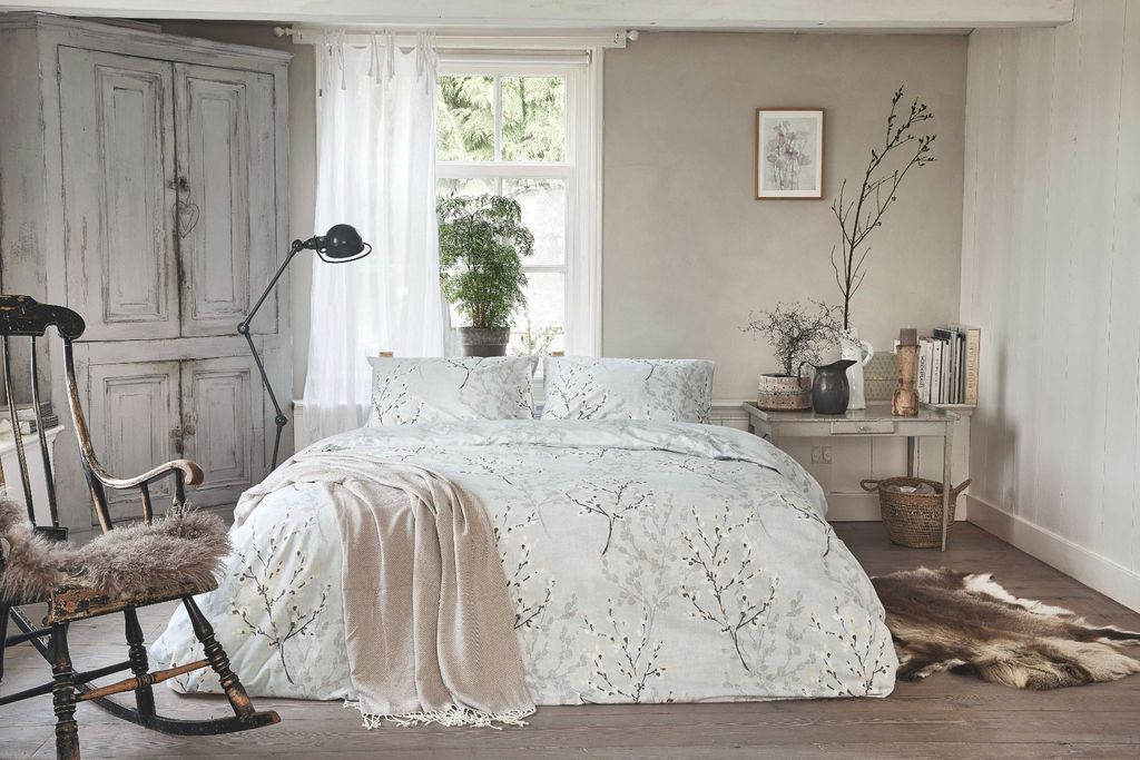 Walra biancheria da letto Winter Twigs Grey - 135x200 cm Immagine del prodotto 