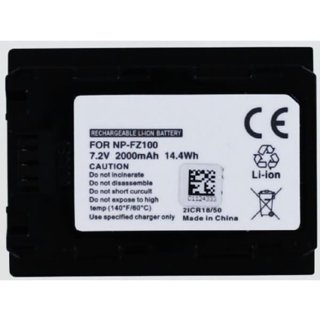 Akku für Sony NP-FZ100 Li-Ion 7,4 Volt 1600 mAh schwarz