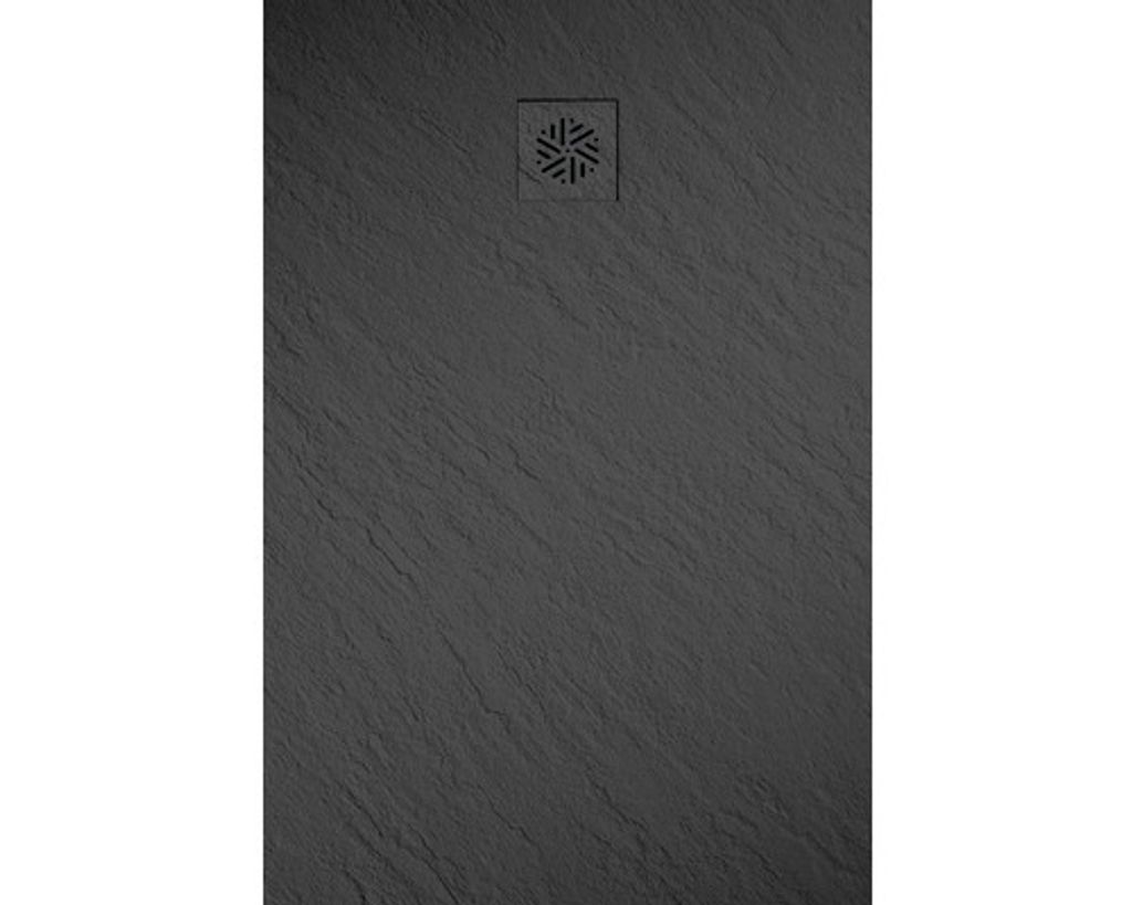 Jungborn Duschwanne CENTO 120 x 80 x 2,5 cm schwarz matt