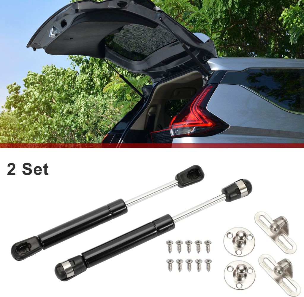 7,5 Zoll 10 Pfund/45N Schwarze Universal-Lift-Unterstützungen Gasdruckfedern Gasfedern mit Halterung Kugelzapfen für Auto SUV Wohnmobil LKW Motor...