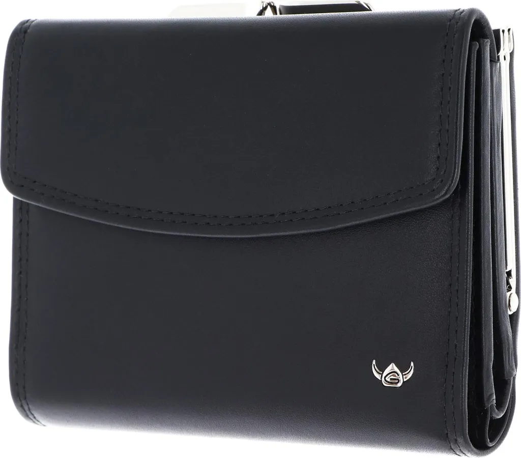 Golden Head Pelle portafoglio Polo RFID Protect Bügelbörse 2123 Schwarz nero