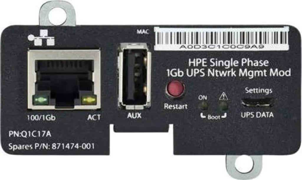 HPE Q1C17A Module de Management Réseau pour Maintenance Serveur 1Gb