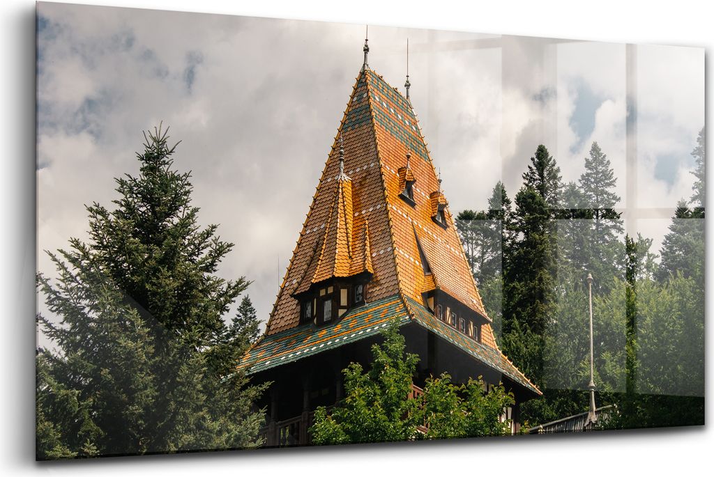 120x60 - Wandmalerei auf Glas- Wanddekoration aus Glas - Pelisor Palast in Rumänien