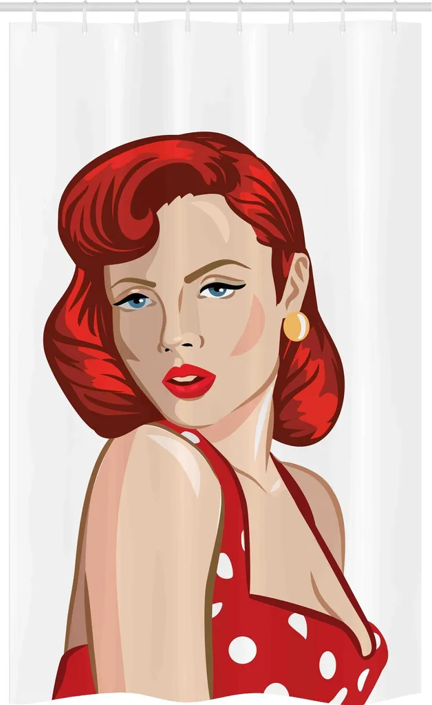 Tenda Doccia ABAKUHAUS Pin-up 120x180: Il Must-Have Vintage Bagno