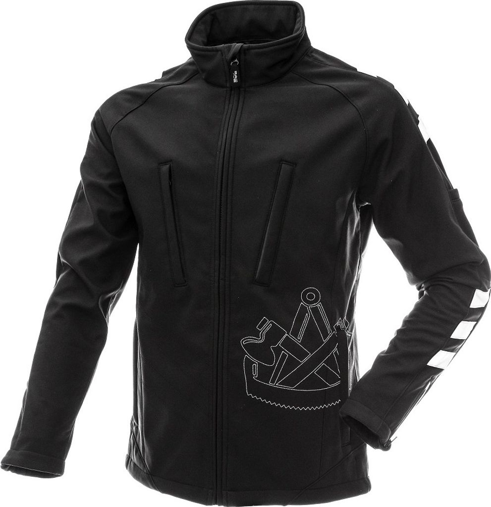 Job JOB-Zimmerer-Sommer-Soft Shell Jacke ZEUS schwarz, Farbe:schwarz, Größe:3XL