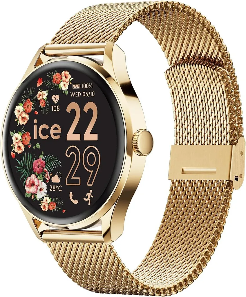 Smartwatch dorée Ice-Watch 024655 ronde : restez connecté avec élégance