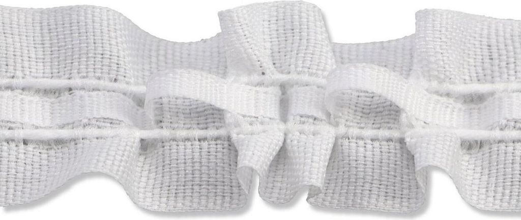 Interdeco Gardinenband / Kräuselband Universal Weiß, 22 mm, Produktbild 