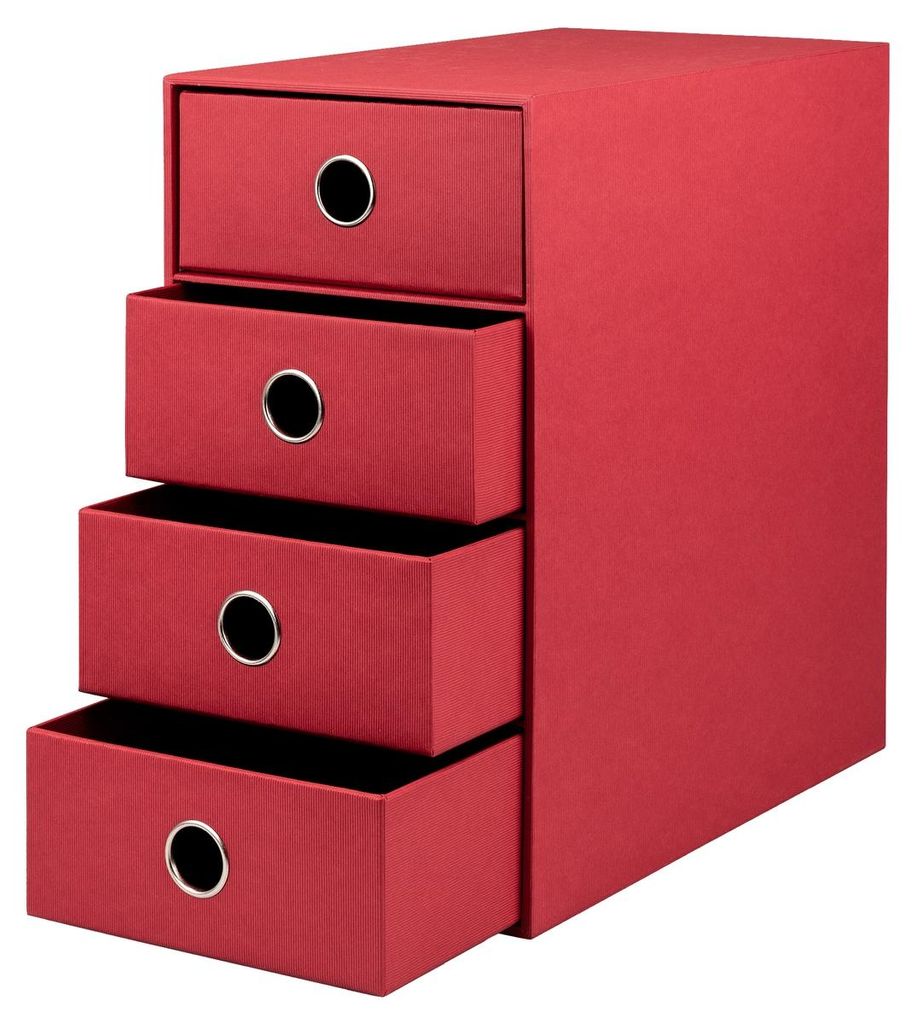 RÖSSLER Schubladenbox S.O.H.O. rot 4 Stück Produktbild 