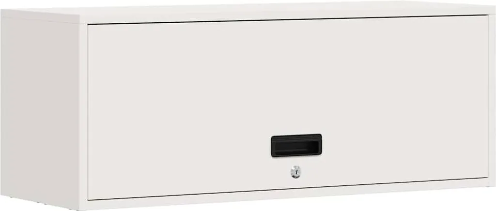 vidaXL Armadio a muro per garage con porta a gas Bianco