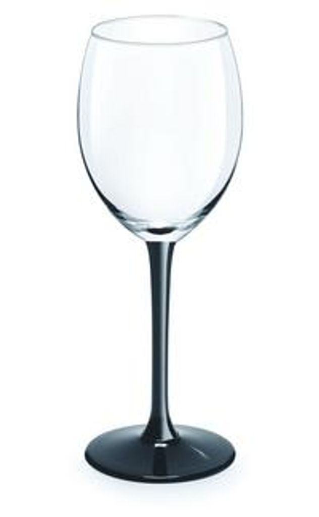 Sklenice na bílé víno 250 ml, černé nožičky Obrázek produktu 