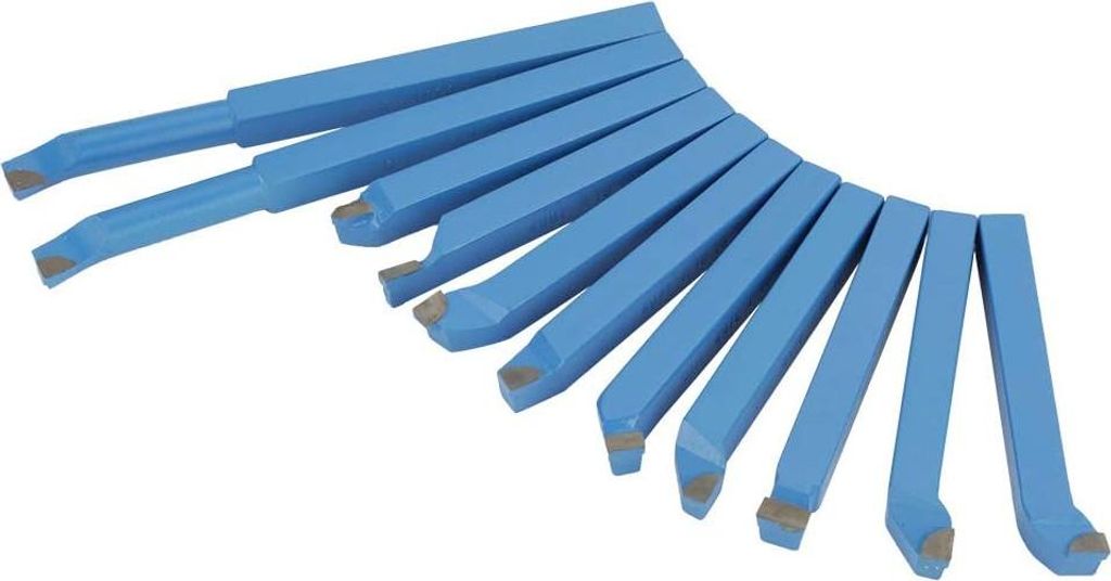 11-teiliges Set Tungsten-Carbid Drehmeißel 12 * 12mm für allgemeines Drehen Fräsen Schneiden