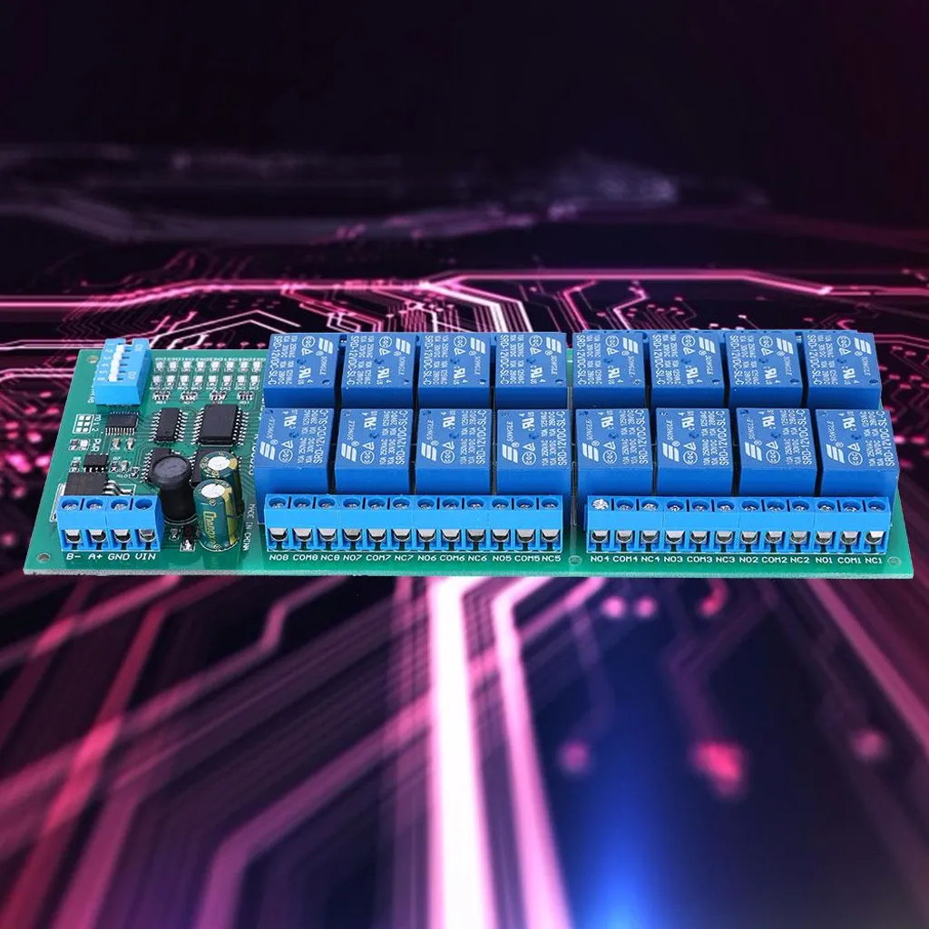 Module Relais 6 Canaux 12V RS485 RTU avec Fonction de Commande à Distance