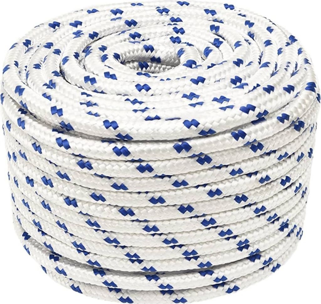 vidaXL Corda da barca bianca 12 mm 25 m polipropilene Immagine del prodotto 