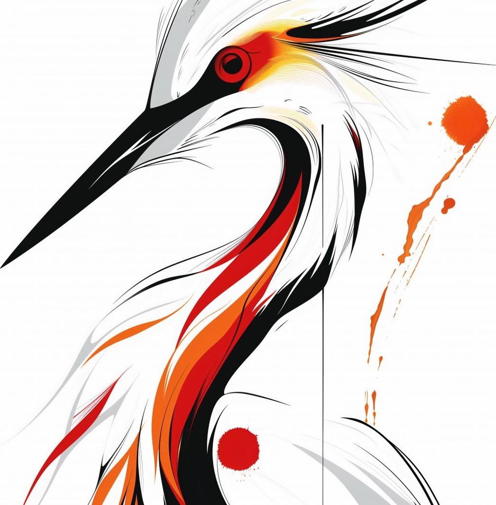 Plakat 70x70cm Storch