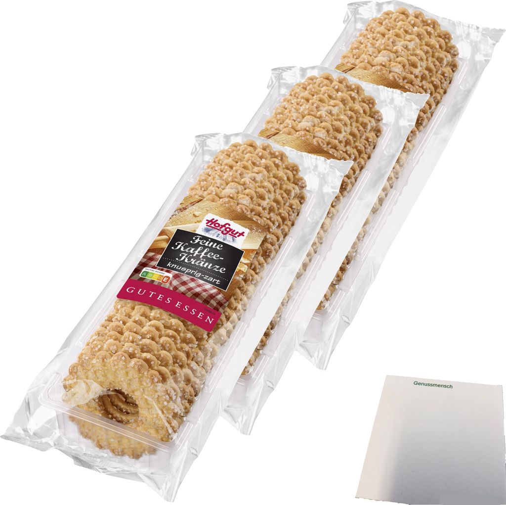 Hofgut Kaffeekränze 3er Pack (3x300g Packung) + usy Block