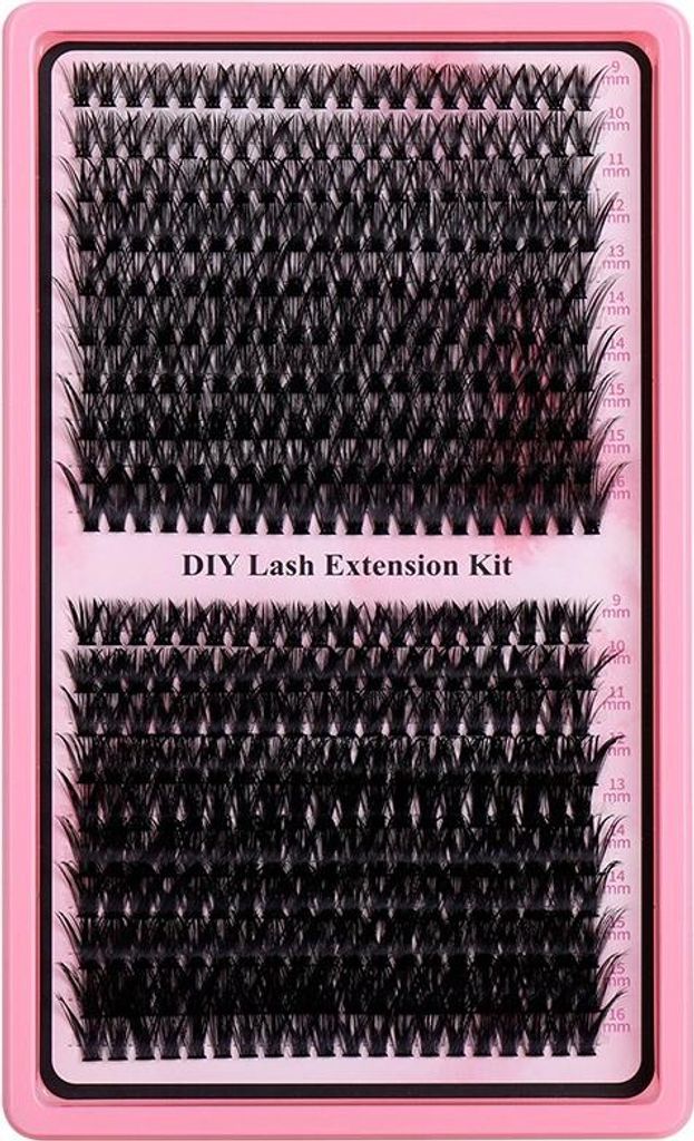 INF Falsche Wimpern 400er Set: Synthetische Einzelwimpern für dichten Look
