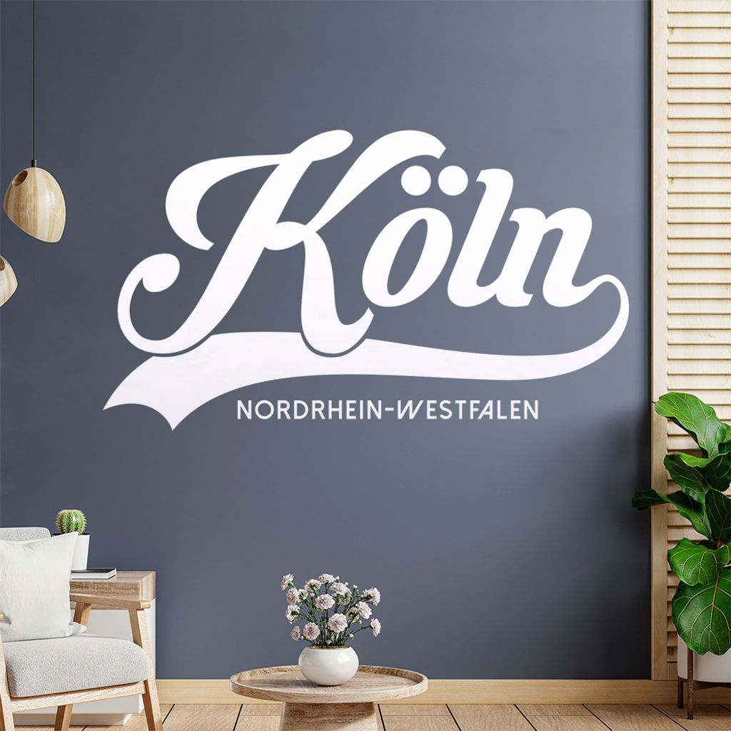Köln Nordrhein-Westfalen Wandtattoo Wandaufkleber Wall Sticker - Dekoration, Küche, Wohnzimmer, Schlafzimmer, Badezimmer