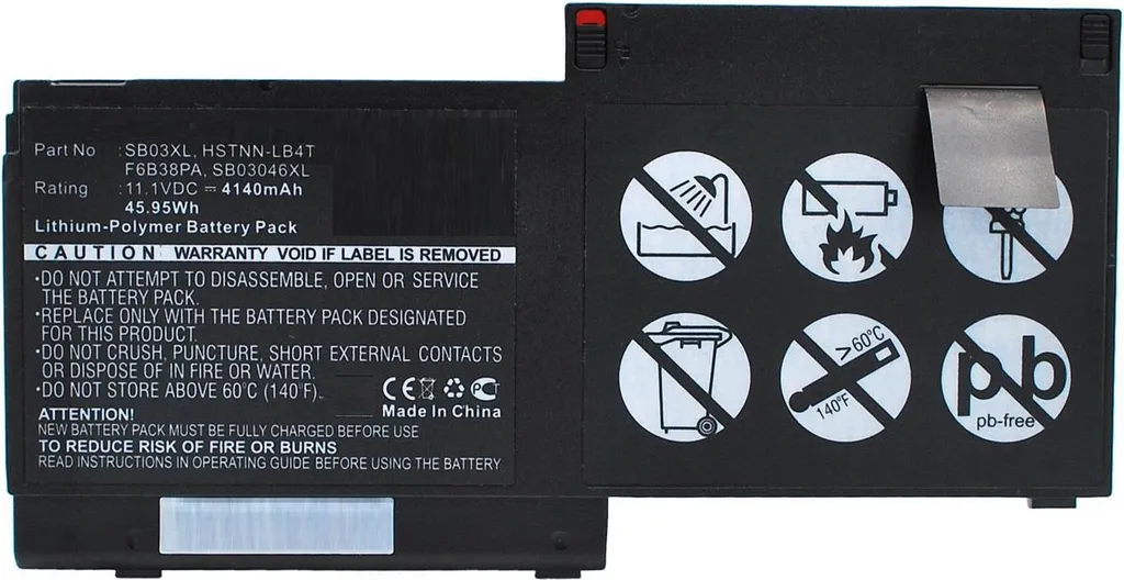 CoreParts - Batteria per computer portatile - Polimeri di litio - 4140 mAh - 46 Wh - Nero - per HP EliteBook 820 G1 (MBXHP-BA0132)