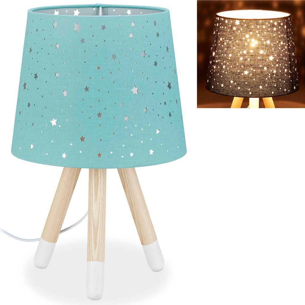 Lampada da tavolo Relaxdays per cameretta, lampada da Immagine del prodotto 