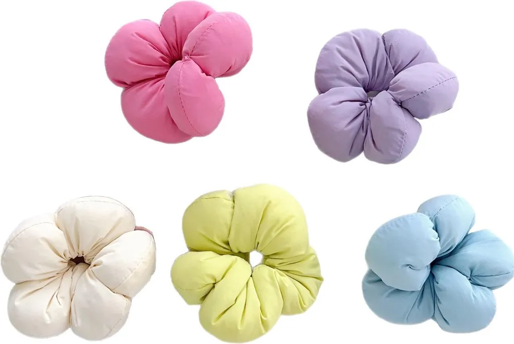 Set 5 Scrunchies Floreali INF | Elastici Colorati Alta Qualità