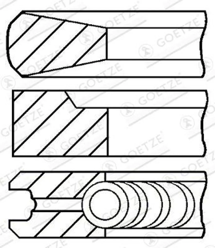 Segments de piston pour Renault Megane et Audi A6 4F - Kit moteur