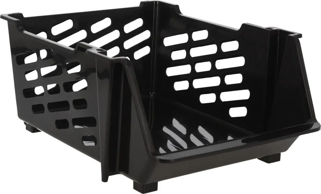 Bac plastique de rangement empilable 44x33,5x20cm - Organisateur